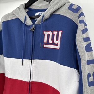 Starter New York Giants Hoodie Jacket  Men's Xl Blue White Full Zip Vintage